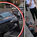 Uznemirujući snimak: Automobil uleteo na autobusku stanicu u Borči, mladić i devojka povređeni, krv je svuda