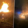 Vatra spalila kuću u Mirijevu! Veliki požar u porodičnom domu, ogroman plamen "progutao" ceo objekat! (video)