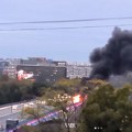 Ужас на бранковом мосту, изгорео аутобус гужве ненормалне (видео)