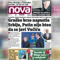 „Nova“ piše: Gruško brzo napustio Srbiju, Putin nije hteo da se javi Vučiću