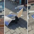 Mrežama se širi snimak muškarca koji je sekirom napao štand SNS-a