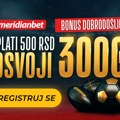 MERIDIANBET: Ovde potpuno BESPLATNO možete odmah preuzeti 3.000 RSD