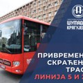 Привремено скраћење трасе линија 5 и 26