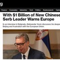 Vučić za Blumberg: Srbija nastavlja da ispunjava obaveze na evropskom putu, ali mora da vodi računa i o svom interesu