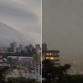 Džinovski oblak progutao grad! Noć zamenila dan za tren oka, zabeleženi trenuci pre stravičnog nevremena (video)