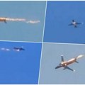 Ovako je ruski avion eksplodirao po poletanju: Drama na nebu, morali da izbace gorivo, za letelicom ostaje plameni trag (video)
