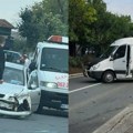 (Foto) težak sudar kod Mladenovca: Više vozila uništeno na ulazu u grad, Hitna pomoć na licu mesta