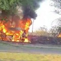 Saobraćajna nesreća na Palićkom putu: vozaču pozilom automobil izgoreo