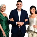 Voditelji osmog Sabora narodne muzike Srbije – Marija Veljković, Ivana Milenković i Stefan Mrvaljević