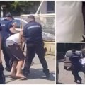 Muškarac potegao nož na građane okupljene ispred suda u Rumi, napao muškarca i dve žene VIDEO