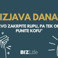 Izjava dana: “Prvo zakrpite rupu, pa tek onda punite kofu”