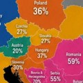 Objavljena nova karta Evrope koja je zbunila ljude: Evo zašto preko Srbije piše 55%