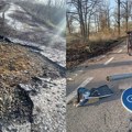 FOTO: Uništena biciklistička staza između Zrenjanina i Ečke