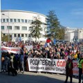 VIDEO Šetnja "Roditeljske solidarnosti": Blokirana raskrsnica kod Futoške pijace