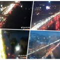 Kolaps u Beogradu zbog jakog pljuska: Na mostovima i auto-putu na Novom Beogradu gotovo sve stoji