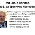 Nastavljaja se prikupljanje potpisa za listu „Mi snaga naroda - prof. dr Branimir Nestorović”