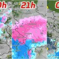 Snežna oluja stiže u Srbiju: Pogledajte kako će se kretati iz sata u sat – samo ovaj kraj će biti „pošteđen“