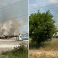 Gori deponija na Batajničkom drumu: Zapalio se deo oko industrijske zone, povređen vatrogasac (Video)