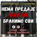 Najavljen protest podrške studentima FILUM-a ispred zgrade Rektorata