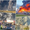 Масовни украјински напад дроновима на Москву: Ватра не престаје да букти, стуб густог црног дима видљив километрима далеко…