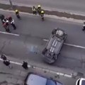 Prevrnuo se automobil na dimitrijali: Nesreća u Beogradu, otežan saobraćaj u smeru ka Batutovoj (video)