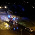 Gori stan u Višnjičkoj banji Vatrogasci na terenu