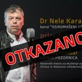 Otkazan koncert Neleta Karajlića zakazan za petak