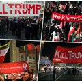 "Ubićemo Trampa" Veliki transparenti tokom sahrane ajatolaha Alija Hamneija u Mašhadu! Iranci prete smrću američkom…