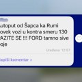 PRE NESREĆE OBJAVLJENO UPOZORENJE: „Pazite, čovek u kontra smeru juri 130 na sat!“