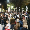 Skup Naprednjaka u pešačkoj zoni ispred Gradske uprave Šabac