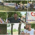 (VIDEO) Ekipa N1 sa šetačima koji idu na miting SNS: Bežanje od kamera, aktivista Vukašin Đoković ometao našu novinarku