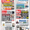Naslovne strane današnjih novina: Prelistavanje štampe za ponedeljak, 27. novembar 2023. godine