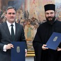 Selaković i iguman Pavle potpisali ugovor o rekonstrukciji manastira Manasija
