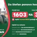 Da Stefan ponovo hoda Pošalji 1603 na 3030 ili uplati pomoć na ove račune