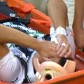 Užasna povreda fudbalera partizana: Samo je pao na travu, morali hitno da ga iznesu sa terena! (video)