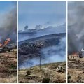 (Video) Novi požar izazvao haos! Drama na grčkim ostrvima plamen guta nisko rastinje, stanovnici hitno napuštaju domove…