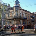 Pad ruskog drona izazvao požar u Odesi