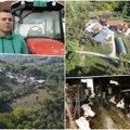 Ne pada mu na pamet da ode sa sela! A i što bi, nije lud Tek mu je 21, a već gazda i ozbiljan domaćin! Hektar malina, štala…