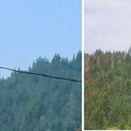 Požar u crnogorskoj Ravnoj Gori preti da se proširi ka Kamenoj Gori, u pomoć stgla helikopterska jedinica MUP -a