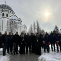 Posle služenja liturgije u hramu Svetog Save, patrijarh ugostio srpske vaterpoliste