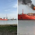 Руски дрон погодио танкер пун гаса на Дунаву? У току евакуација града, круже снимци пожара на броду