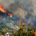 Bukti požar kod Bodruma: Vatra „guta“ šumu i rastinje, vatrogasci na terenu, deo aviona ne može da poleti od vrućine…