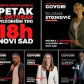 Evo ko će govoriti u u petak na protestu "Srbija protiv nasilja" u Novom Sadu