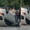 Udes na putu između Novog Pazara i Tutina: Vozilo završilo na krovu