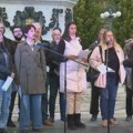 "Nula za kulturu": Protest ispred Narodnog pozorišta