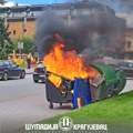 Nesavesni građani zapalili kontejner u centru grada