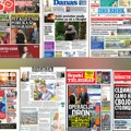 Naslovne strane sutrašnjih novina: Prelistavanje štampe za ponedeljak, 10. avgust 2026. godine