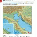 Zemljotres jačine 4,1 stepen Rihterove skale zabeležen u Jadranskom moru