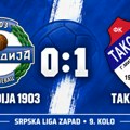 Šumadija 1903 poražena od Takova u 9. kolu Srpske lige Zapad