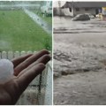 Dramatični prizori nevremena širom Srbije: Ljudi u panici beže od bujica, poplavljeni putevi, grad i oborena stabla FOTO…